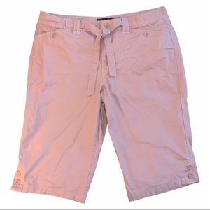 Y2K Pastel Dusty Pink Capri Cargo Pants